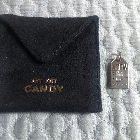 Jet Set Candy Dallas DFW Luggage Tag Charm Sterling Silver - Picture 4 of 4